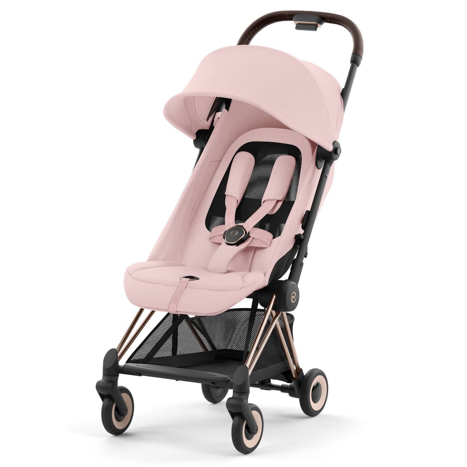Коляска прогулянкова Cybex Coya Rose Gold, рожева сітка
