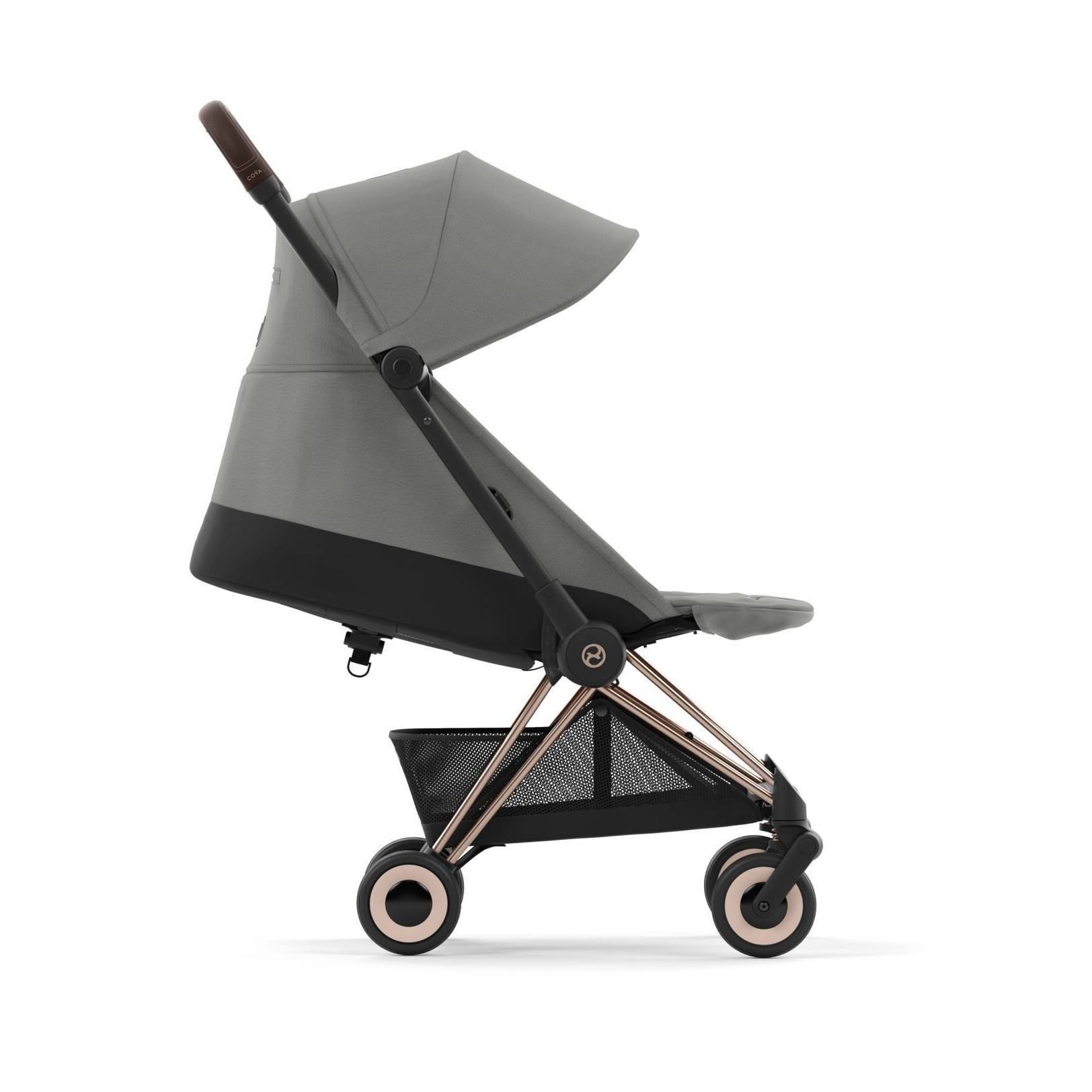 Коляска прогулянкова Cybex Coya Rose Gold, сіра бік