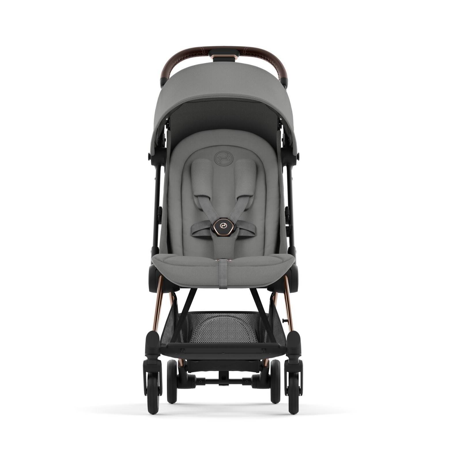 Коляска прогулянкова Cybex Coya Rose Gold, сіра прямо