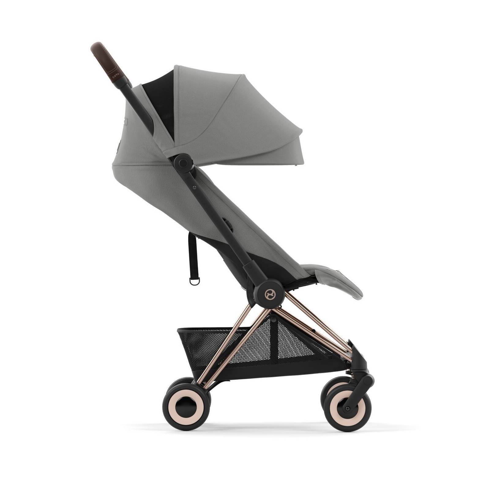 Коляска прогулянкова Cybex Coya Rose Gold, сіра ремінь
