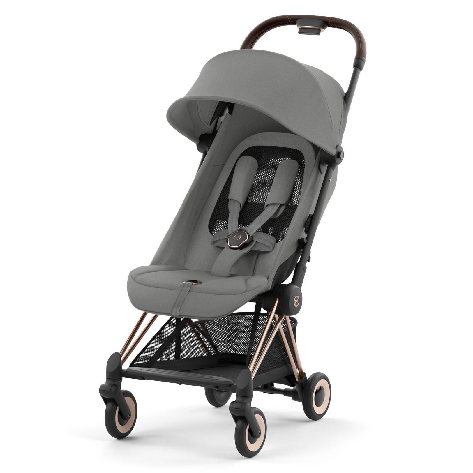 Коляска прогулянкова Cybex Coya Rose Gold, сіра сітка