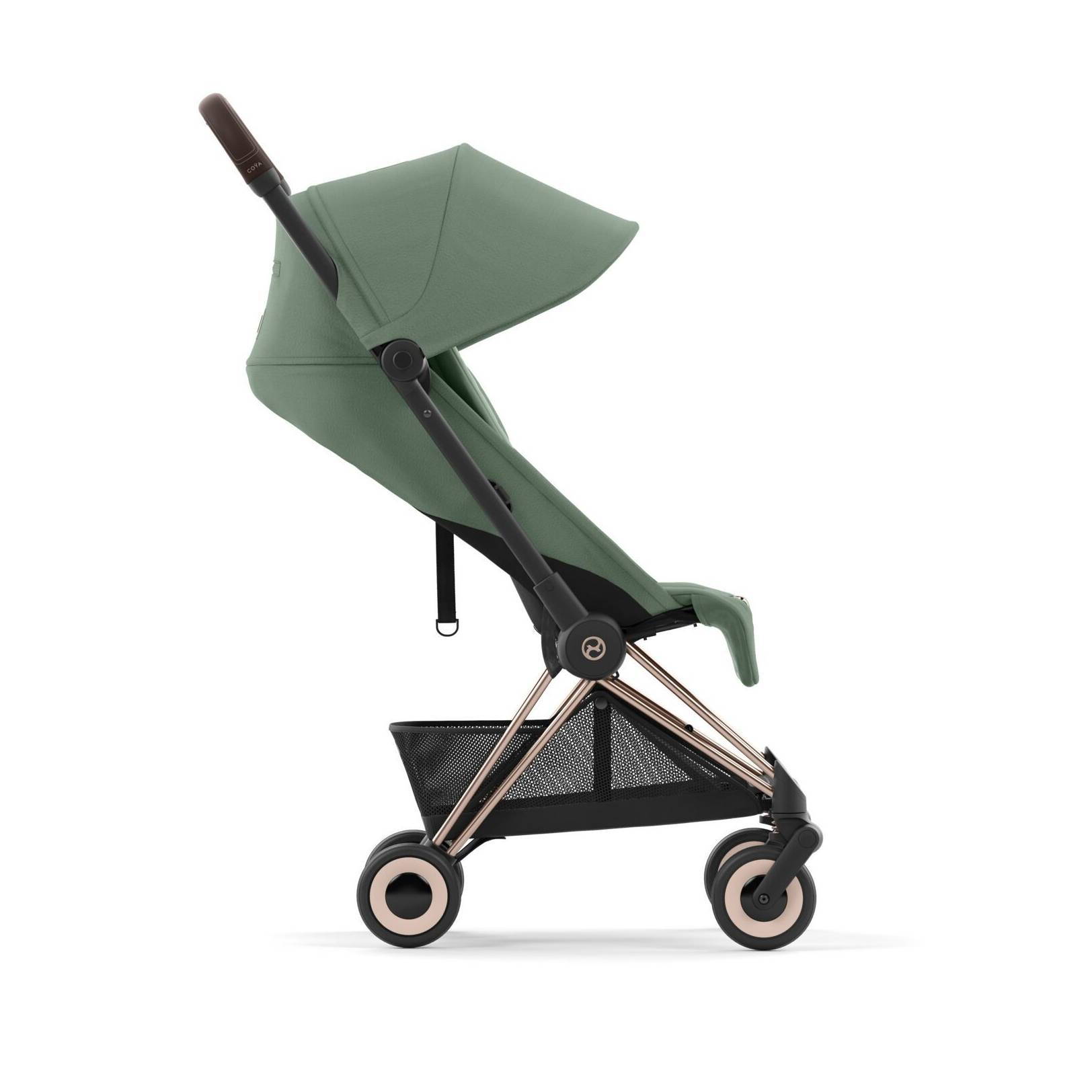Коляска прогулянкова Cybex Coya Rose Gold, зелена бік