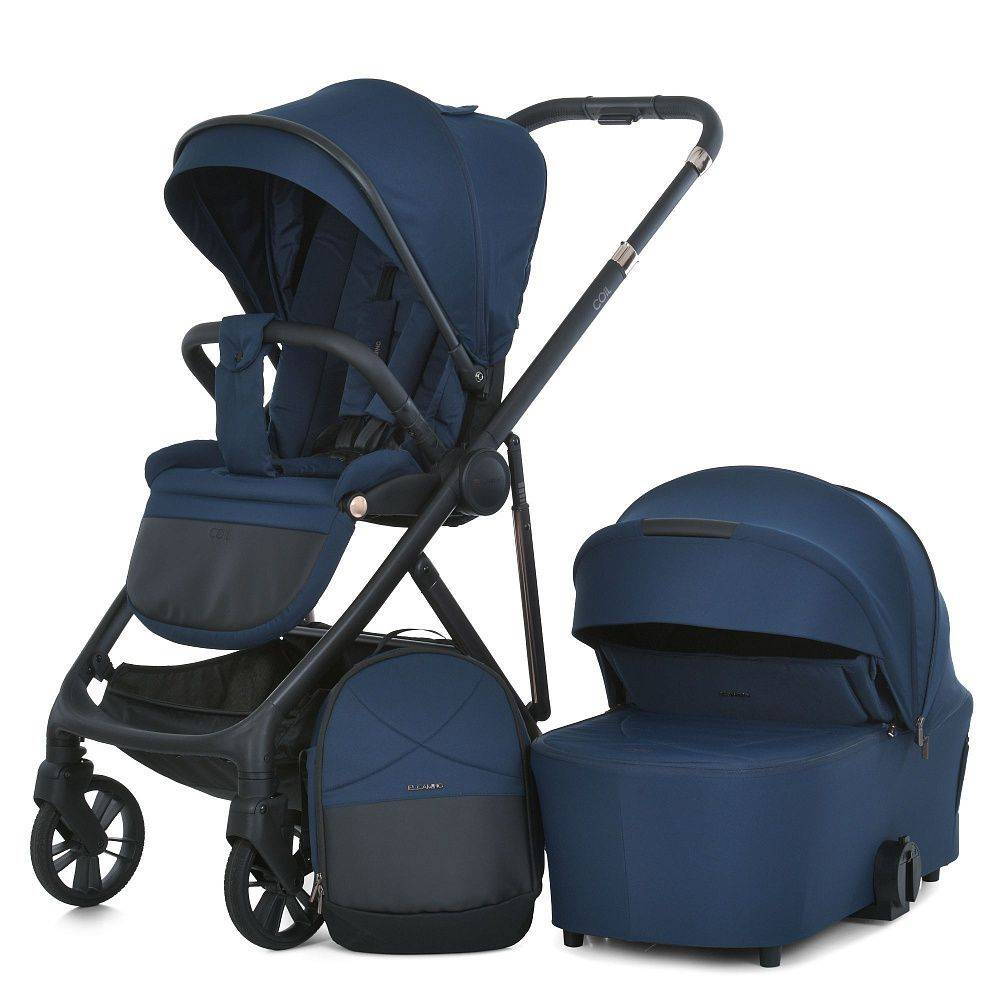 Коляска 2 в 1 ME 1190 Iris Blue El Camino, синяя разложенная