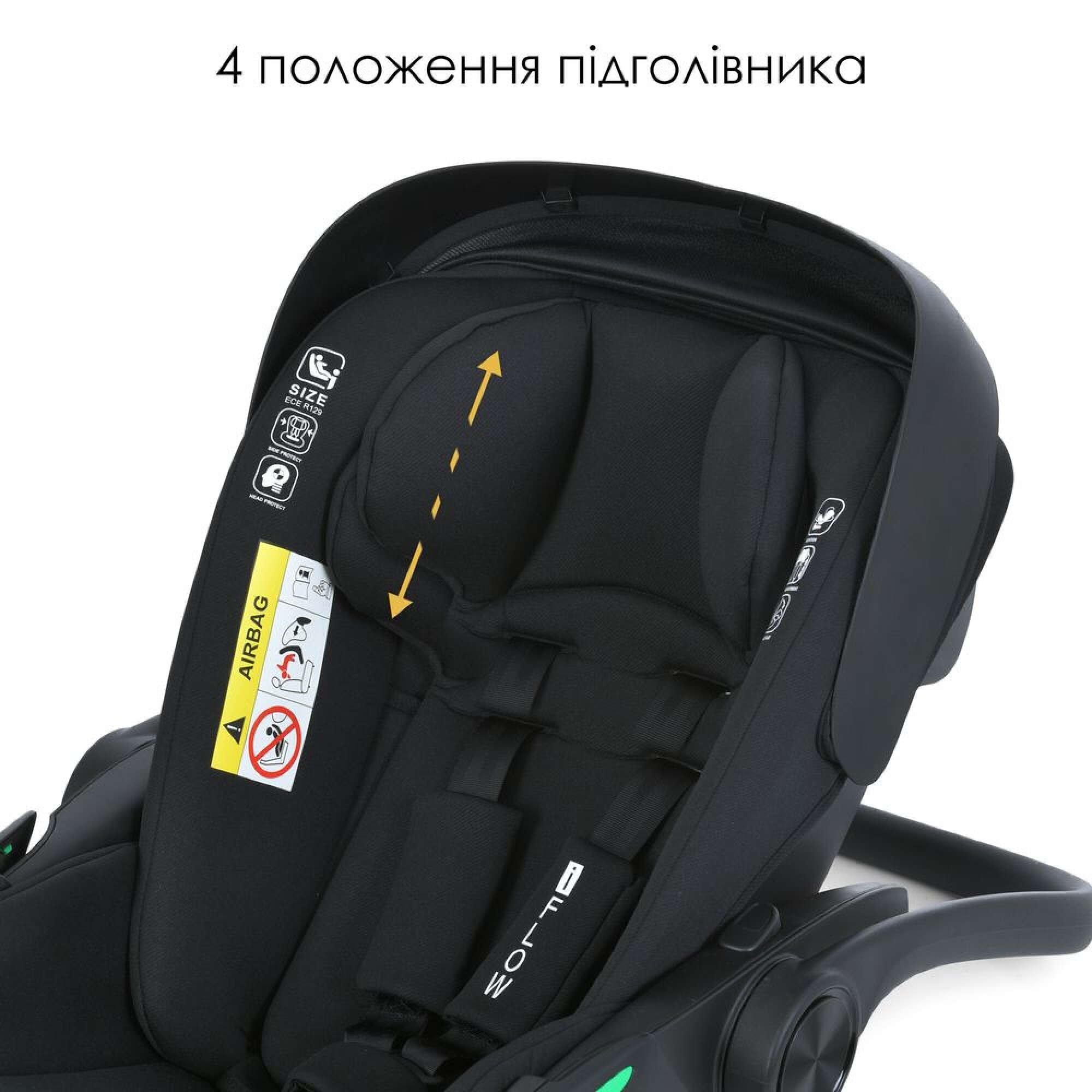 Автокрісло i-FLOW ME 1198 El Camino чорне група 0+ з ручкою для перенесення