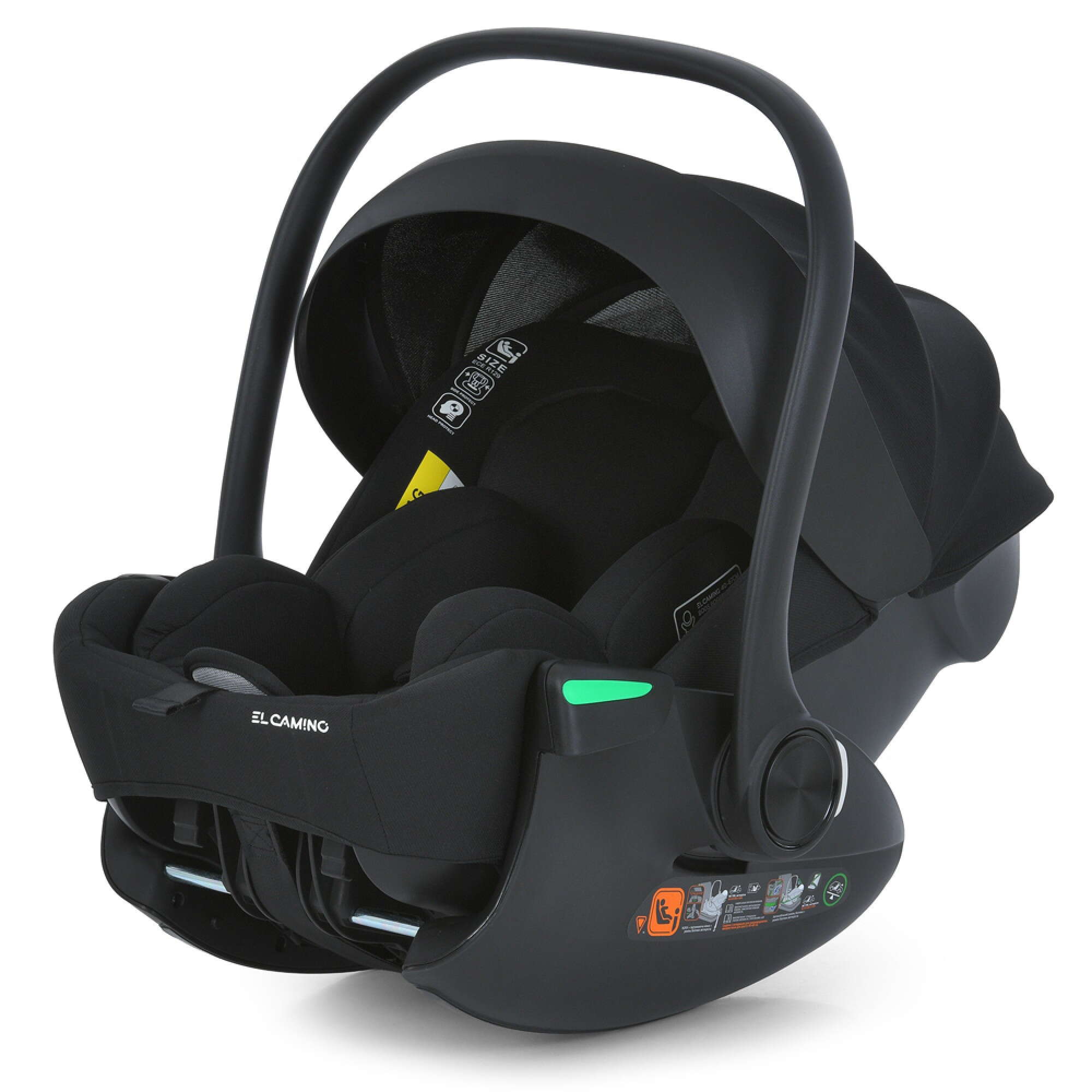 Автокрісло i-FLOW ME 1198 El Camino чорне група 0+ з ручкою для перенесення
