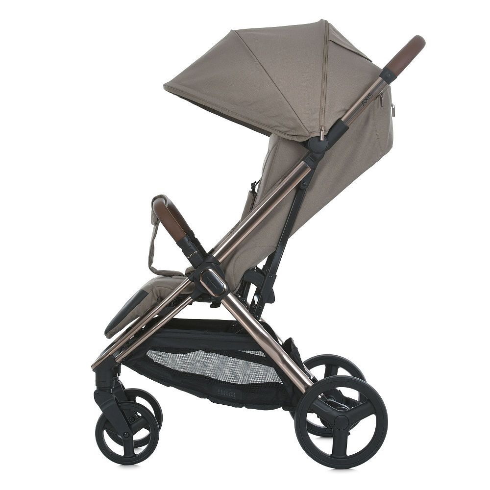 Коляска прогулянкова ME 1192 AXIS Chocolate El Camino, бежева бік