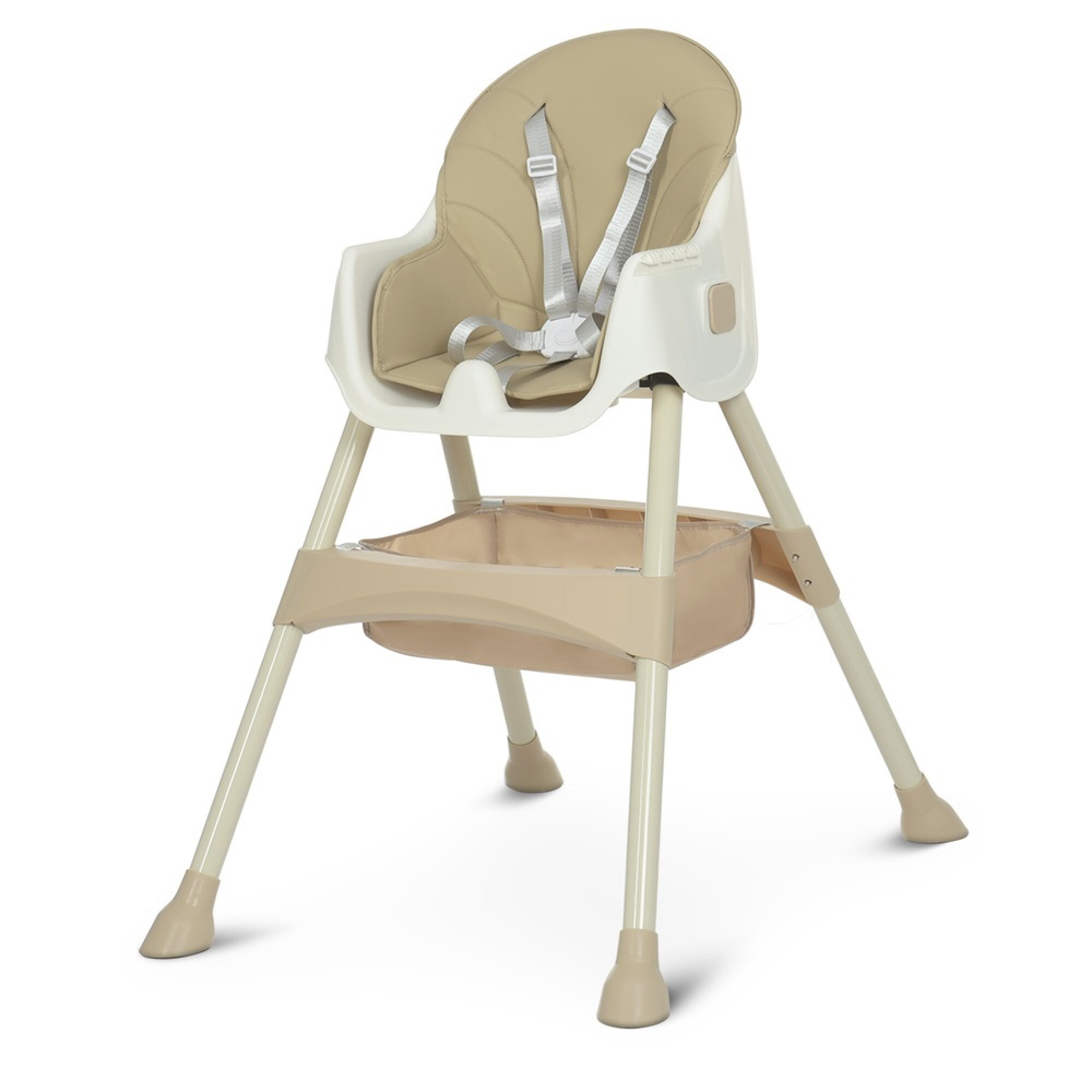 Стільчик для годування Bambi M-4136-2 бежевий з підставкою для ніг та знімним столиком
