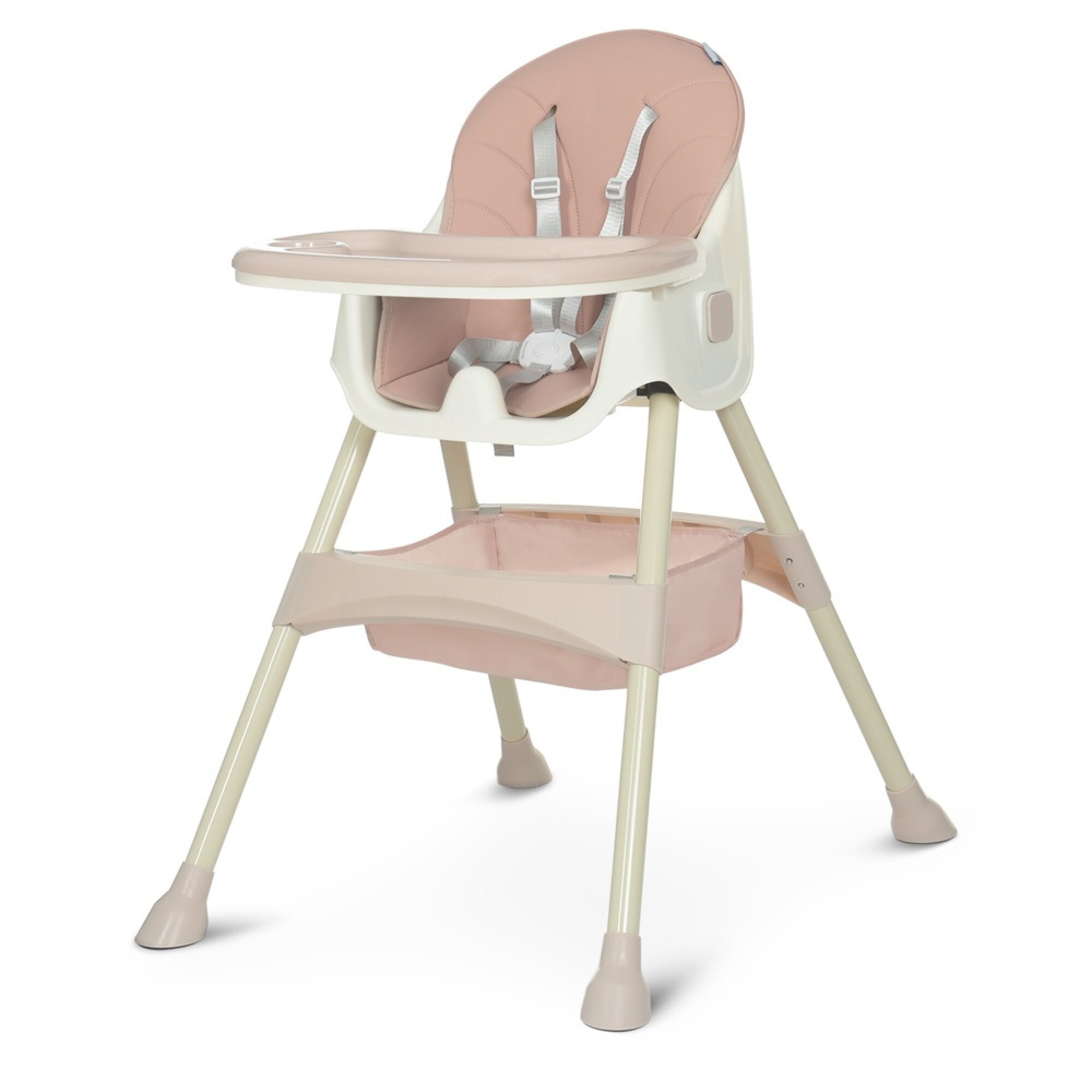 Стільчик для годування Bambi M-4136-2 рожевий з підносом та ременями безпеки