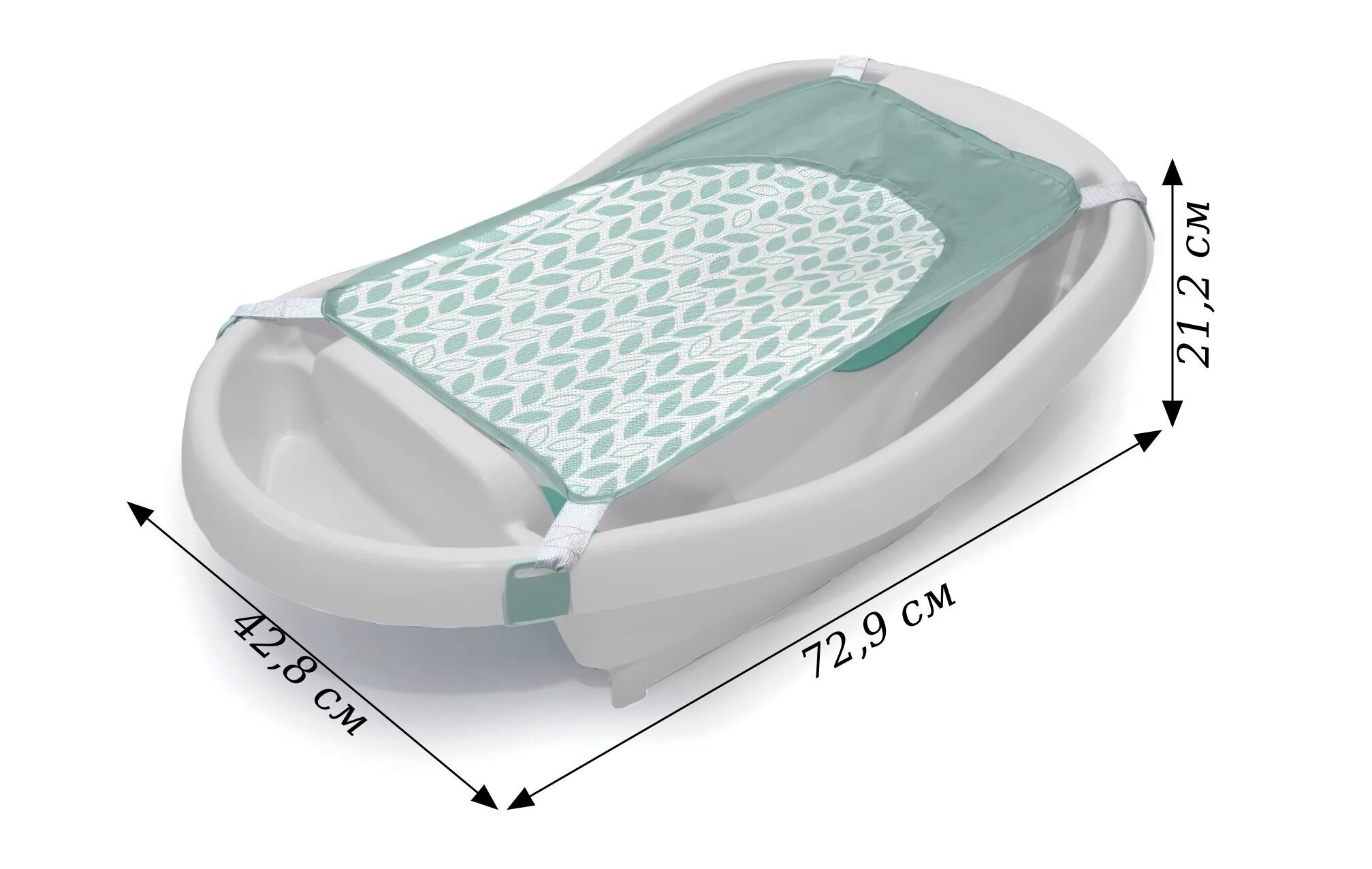Ванночка 3 в 1 Comfy Clean Ingenuity, серая схема