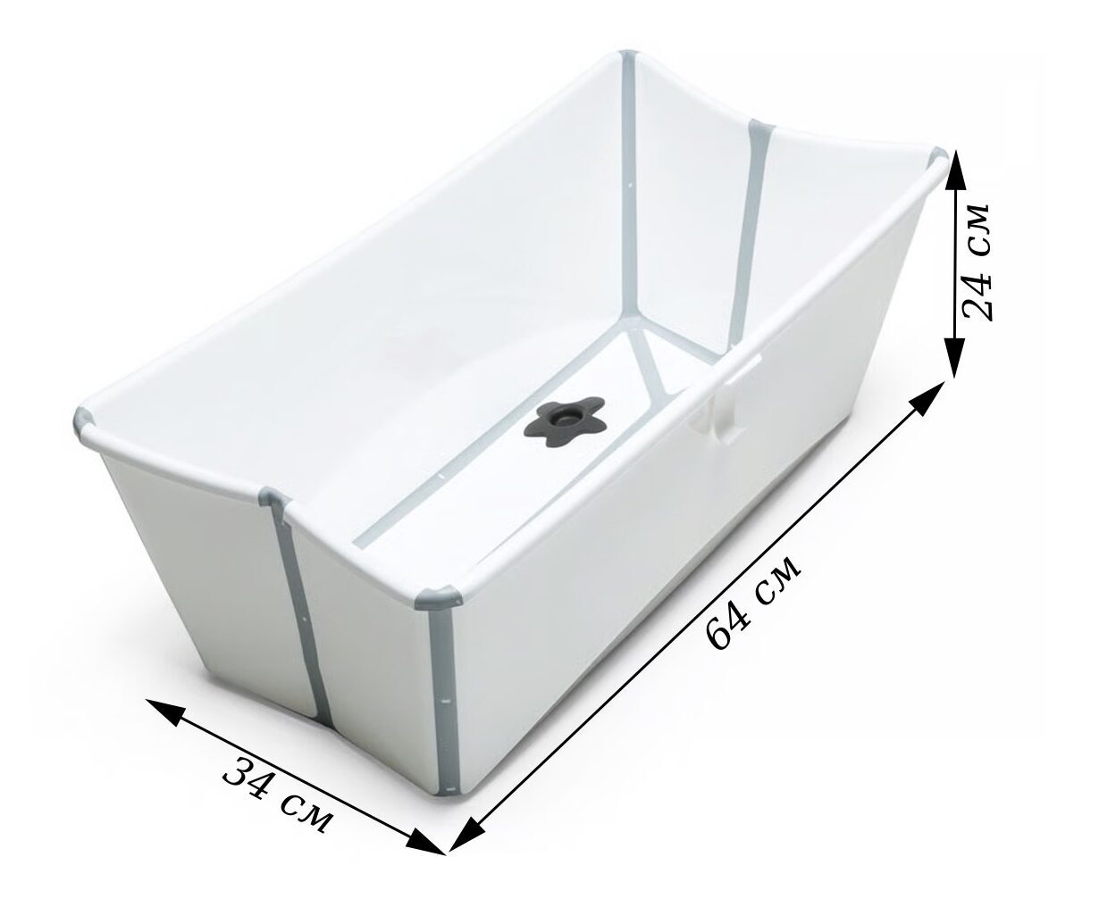 Ванночка складна Stokke Flexi Bath, біла схема