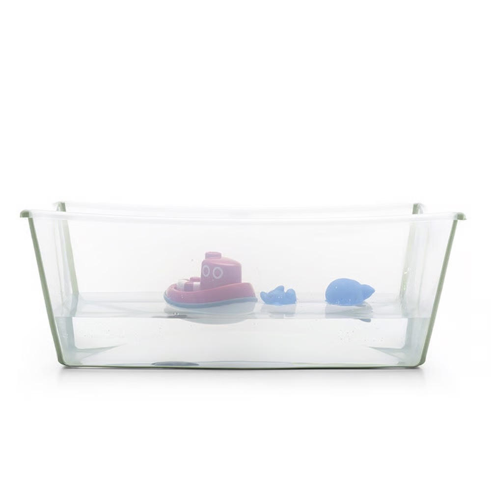 Ванночка складна Stokke Flexi Bath XL, зелена бік іграшки