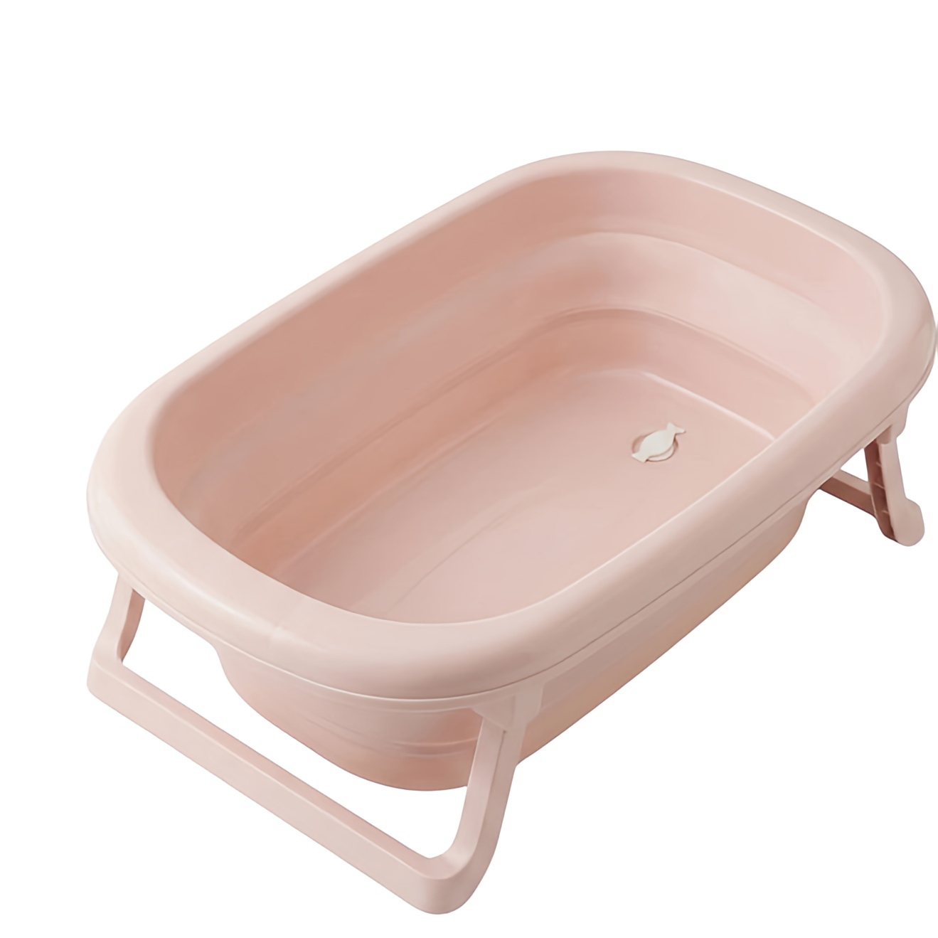 Дитяча ванночка складна Bathtub з термометром Tega, рожева