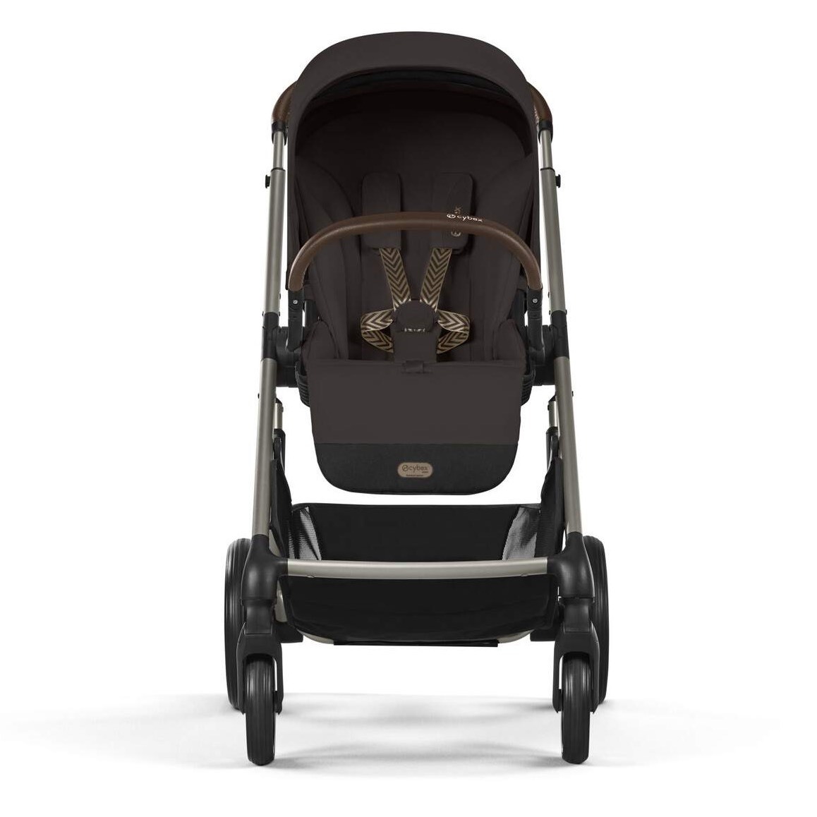 Коляска прогулянкова Cybex Balios S Lux Chocolate Brown, коричнева колеса