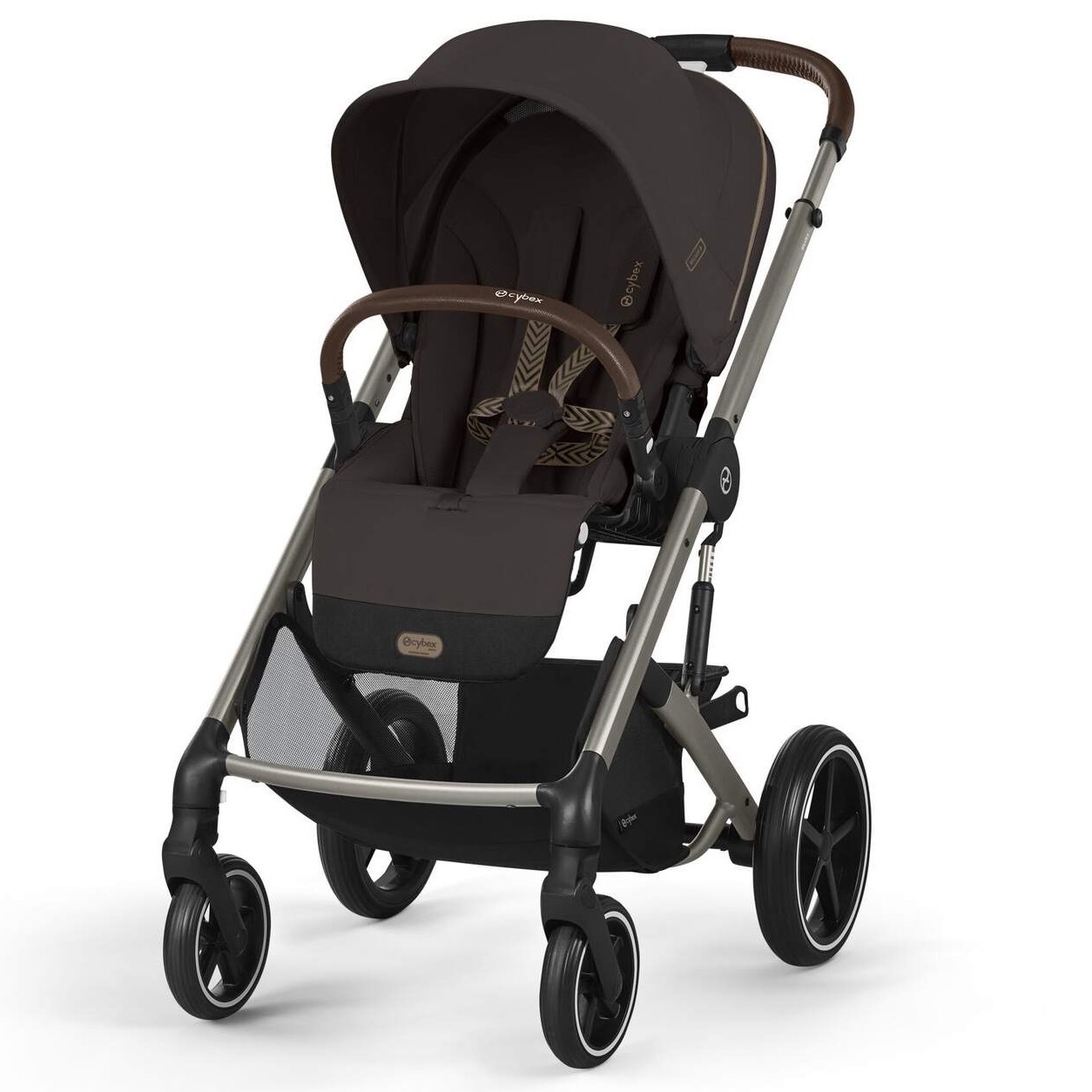 Коляска прогулянкова Cybex Balios S Lux Chocolate Brown, коричнева перед