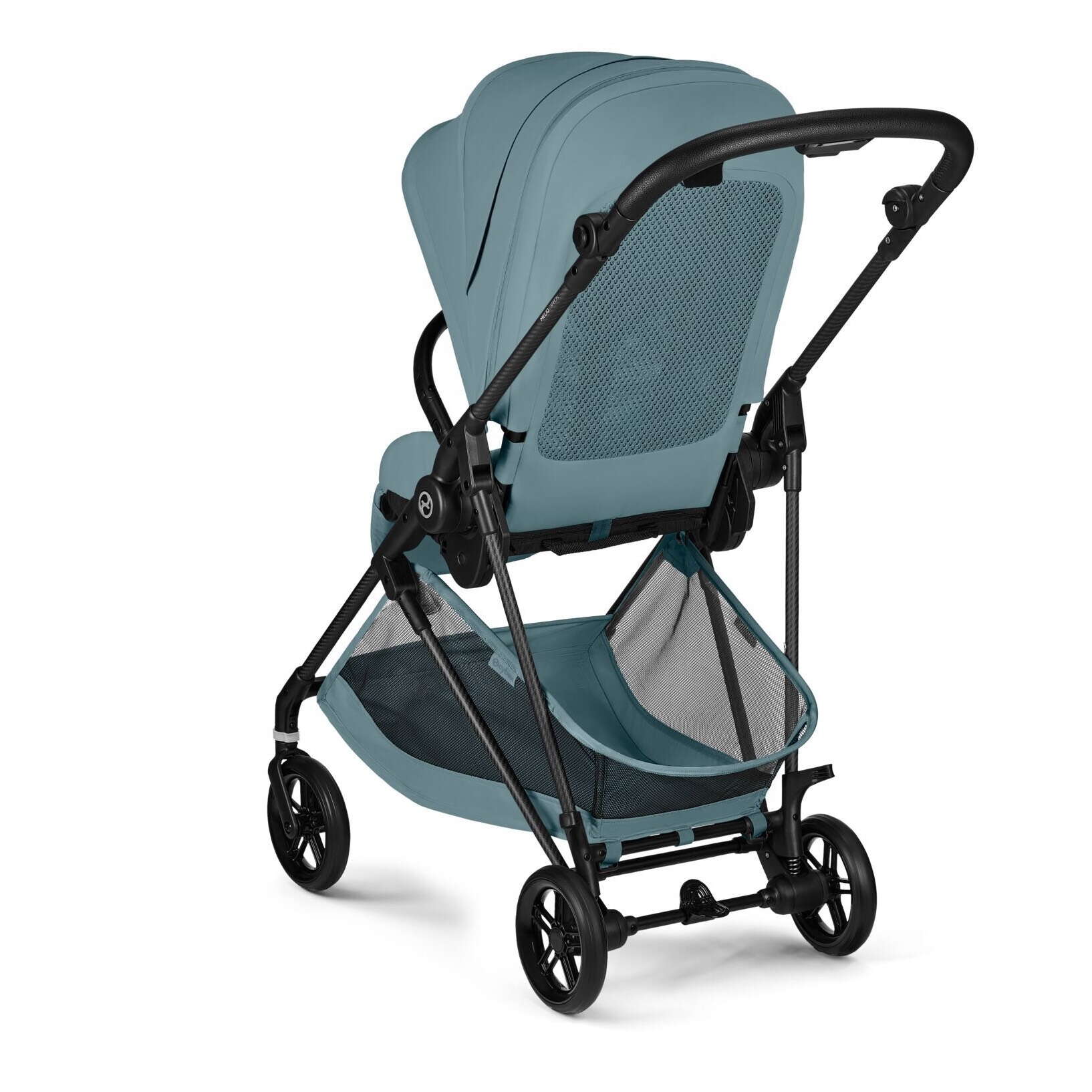 Коляска прогулянкова Cybex Melio Carbon, блакитна колеса 