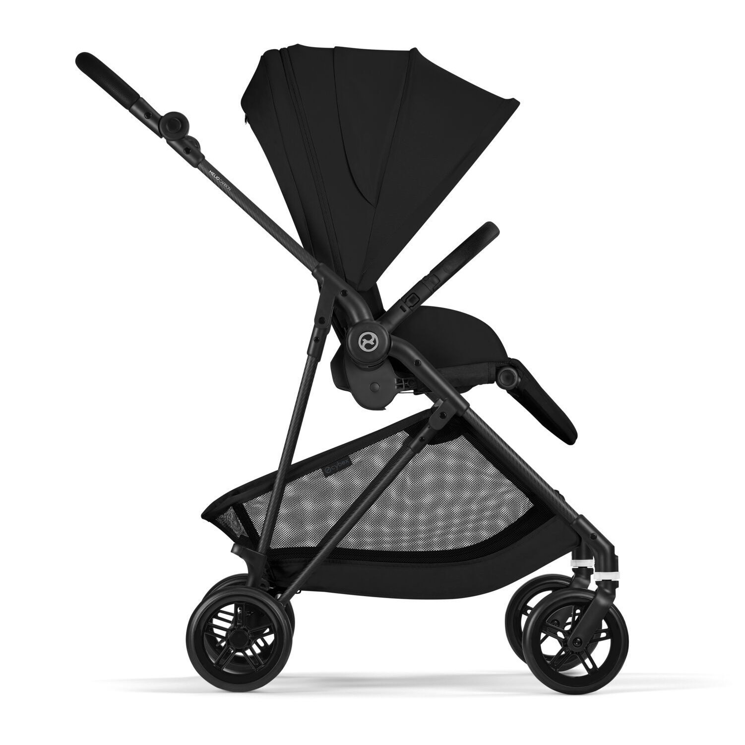 Коляска прогулянкова Cybex Melio Carbon, чорна бампер