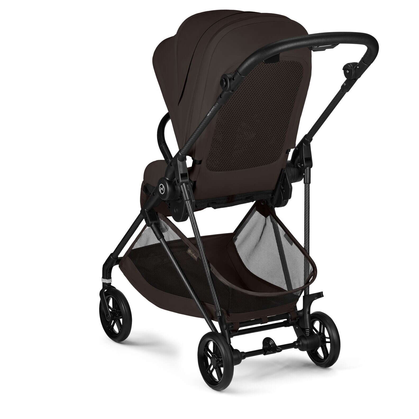 Коляска прогулянкова Cybex Melio Carbon, коричнева сітка