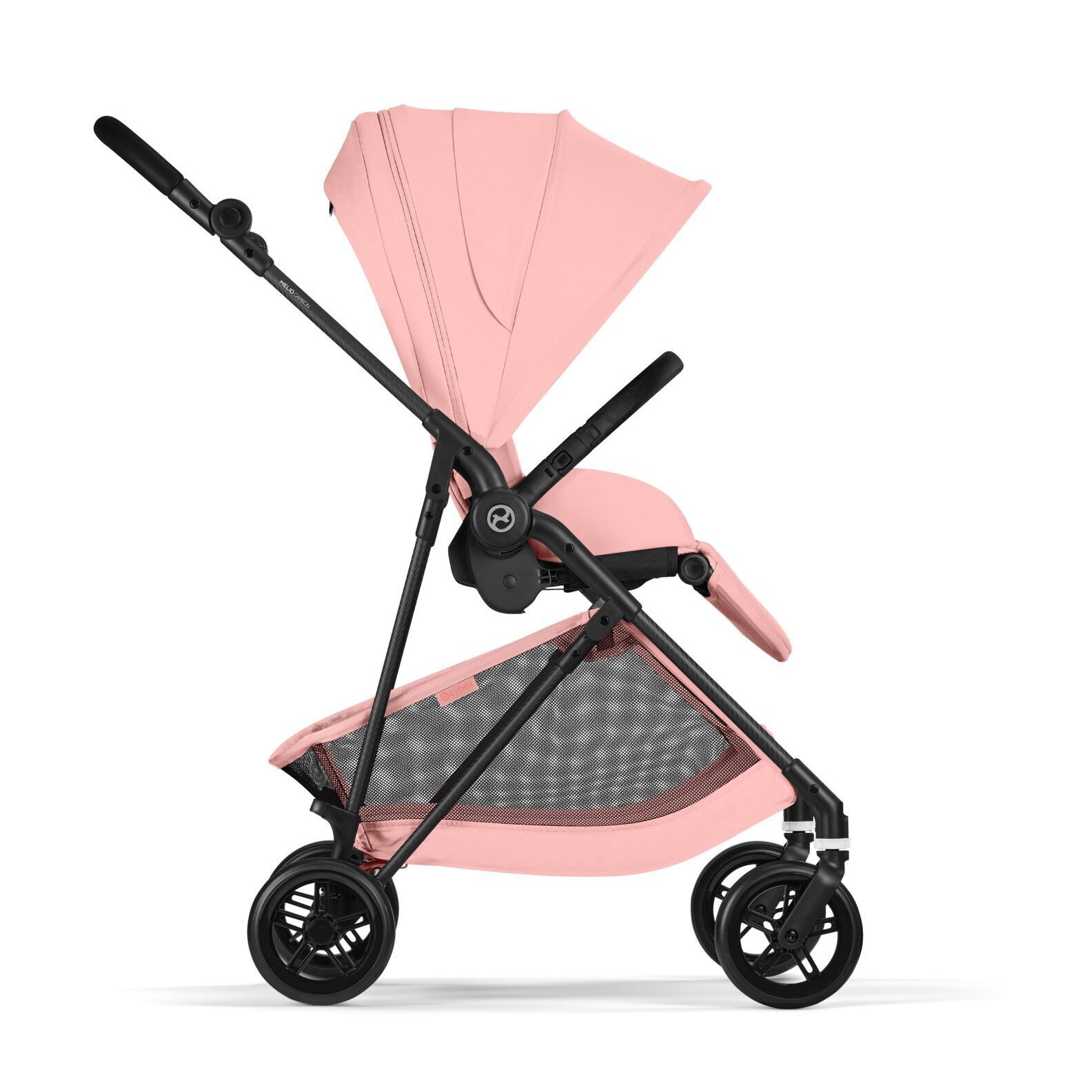 Коляска прогулянкова Cybex Melio Carbon, рожева ручка