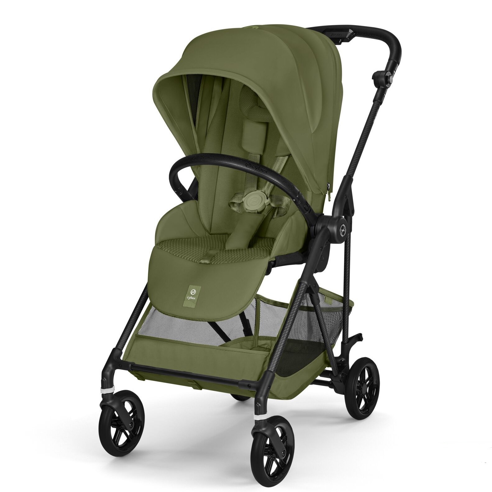 Коляска прогулянкова Cybex Melio Carbon, зелена бампер