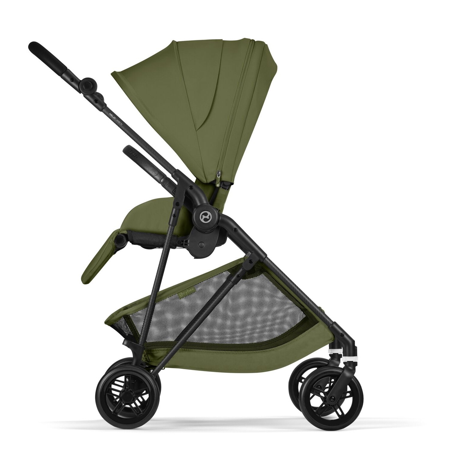 Коляска прогулянкова Cybex Melio Carbon, зелена бік ручка
